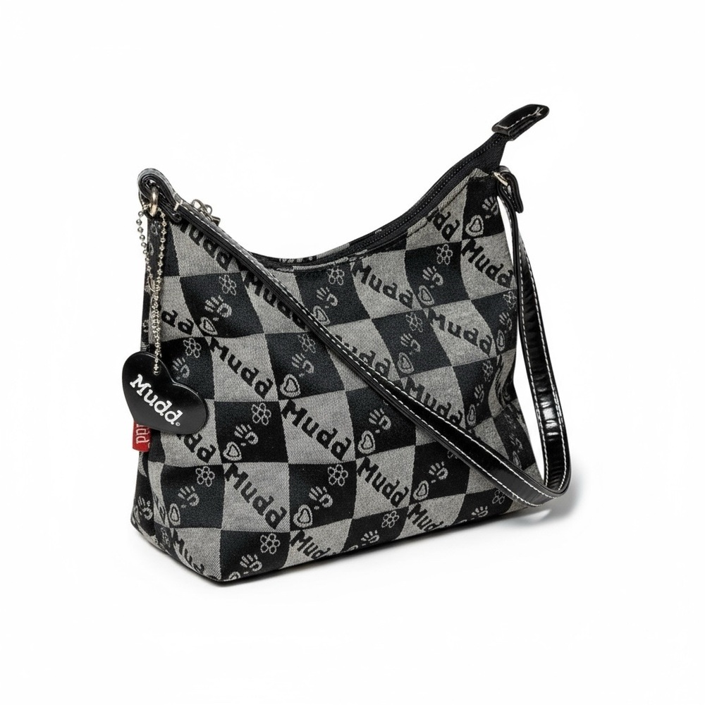 Mudd Mini Hobo Bag Black/Gray Style 3557M
